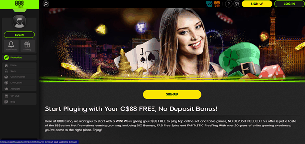 888Casino registration bonus