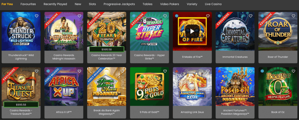 Golden Tiger casino games